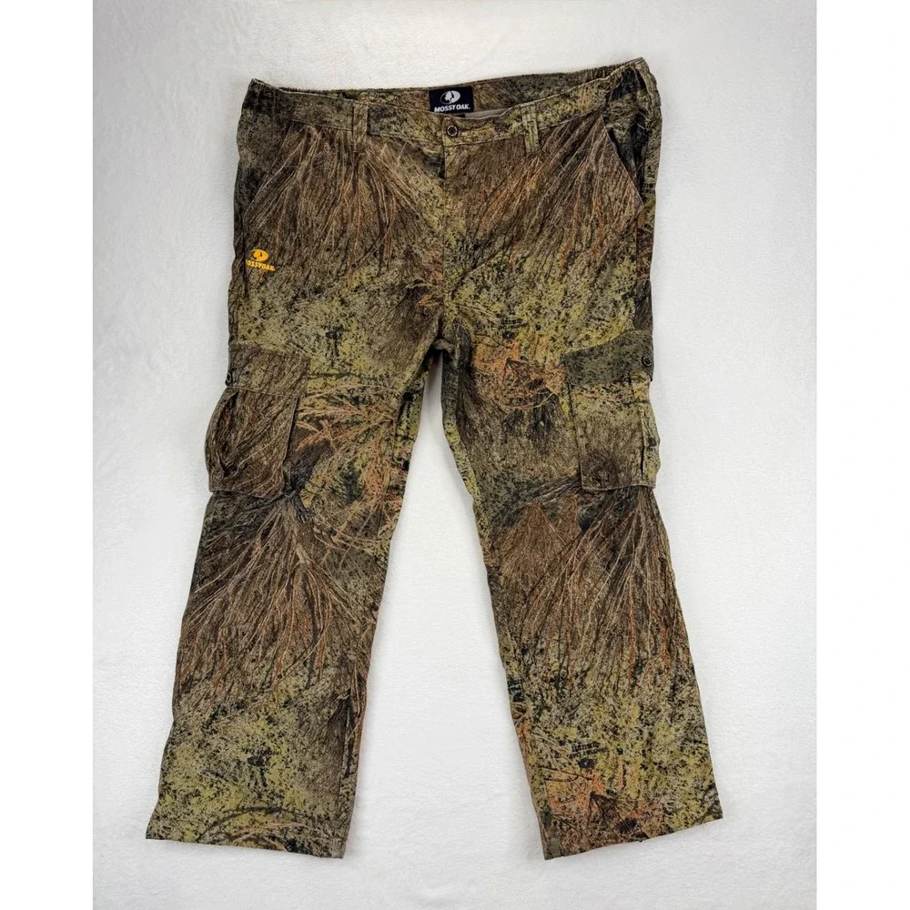 Mossy Oak Brush‎ Camo Cargo Pants Mens XXL 44-46 Hunting Tactical Straight Leg